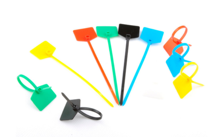 Кабельна стяжка з маркером 100x3 поліамід синій